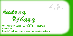 andrea ujhazy business card
